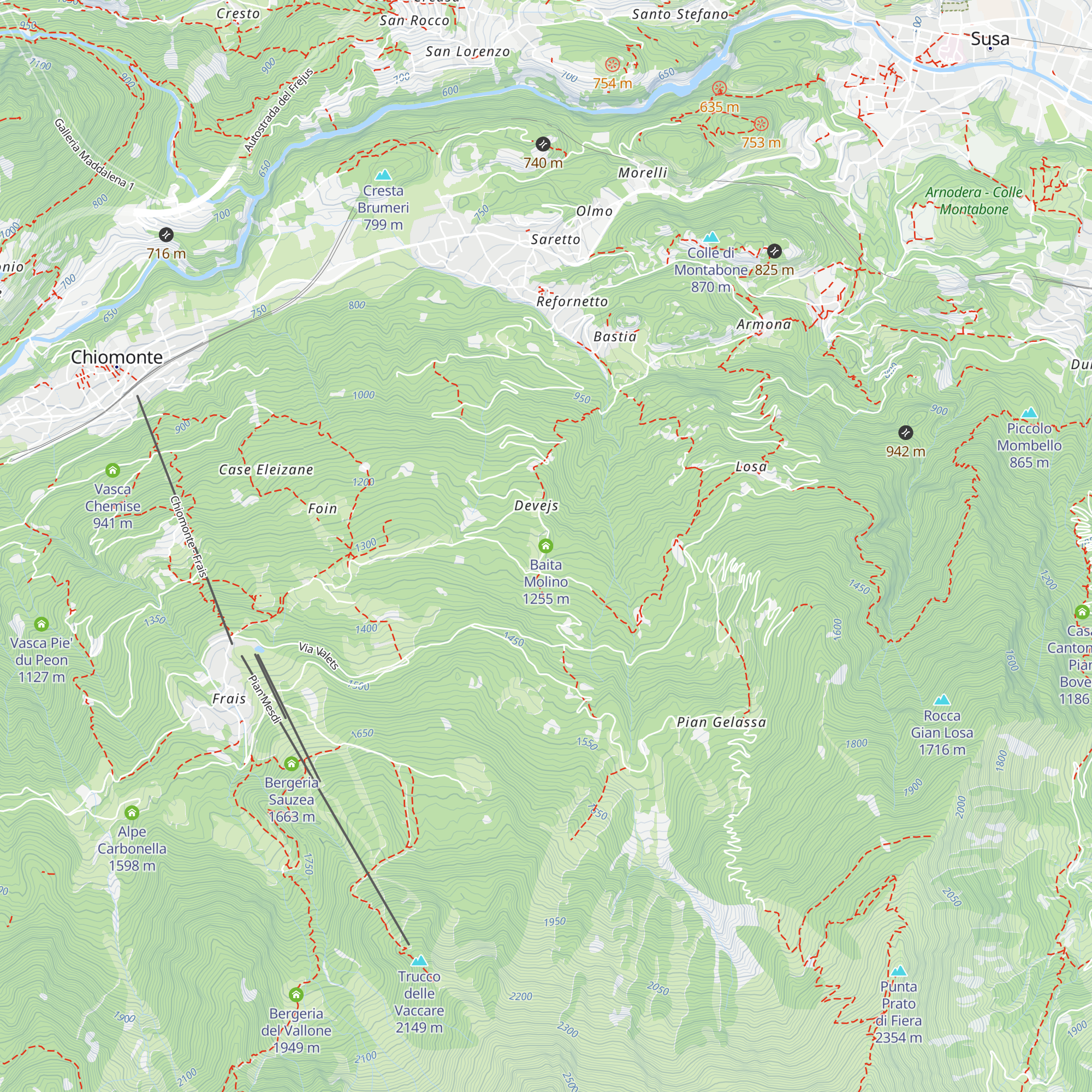 Baita Molino map