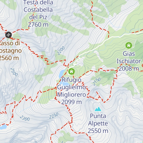 Map of Rifugio Guglielmo Migliorero