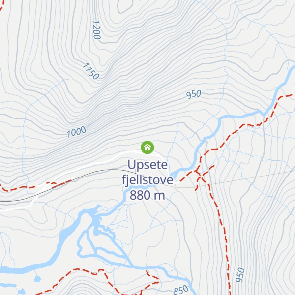 Map of Upsete fjellstove