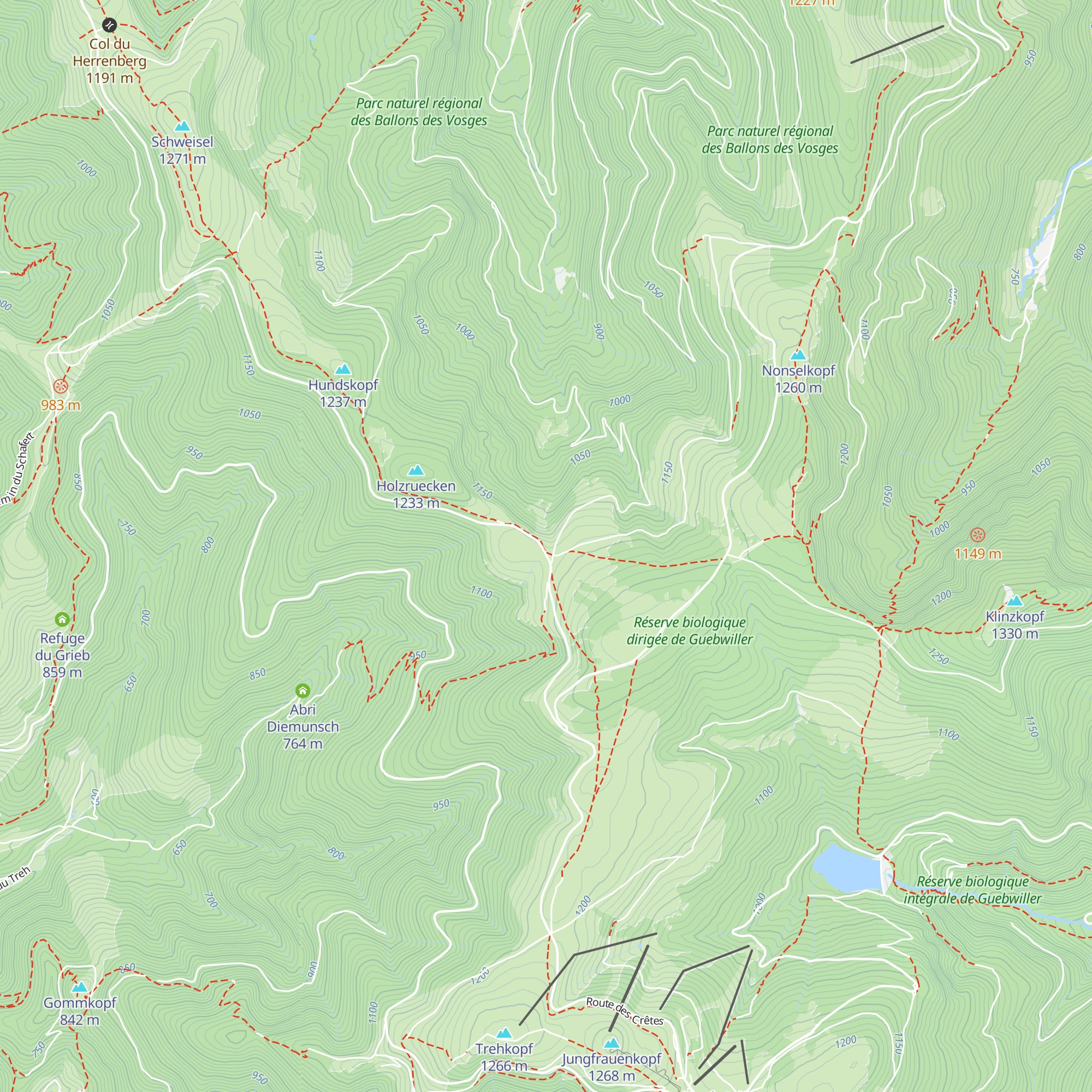 Refuge du Hahnenbrunnen map