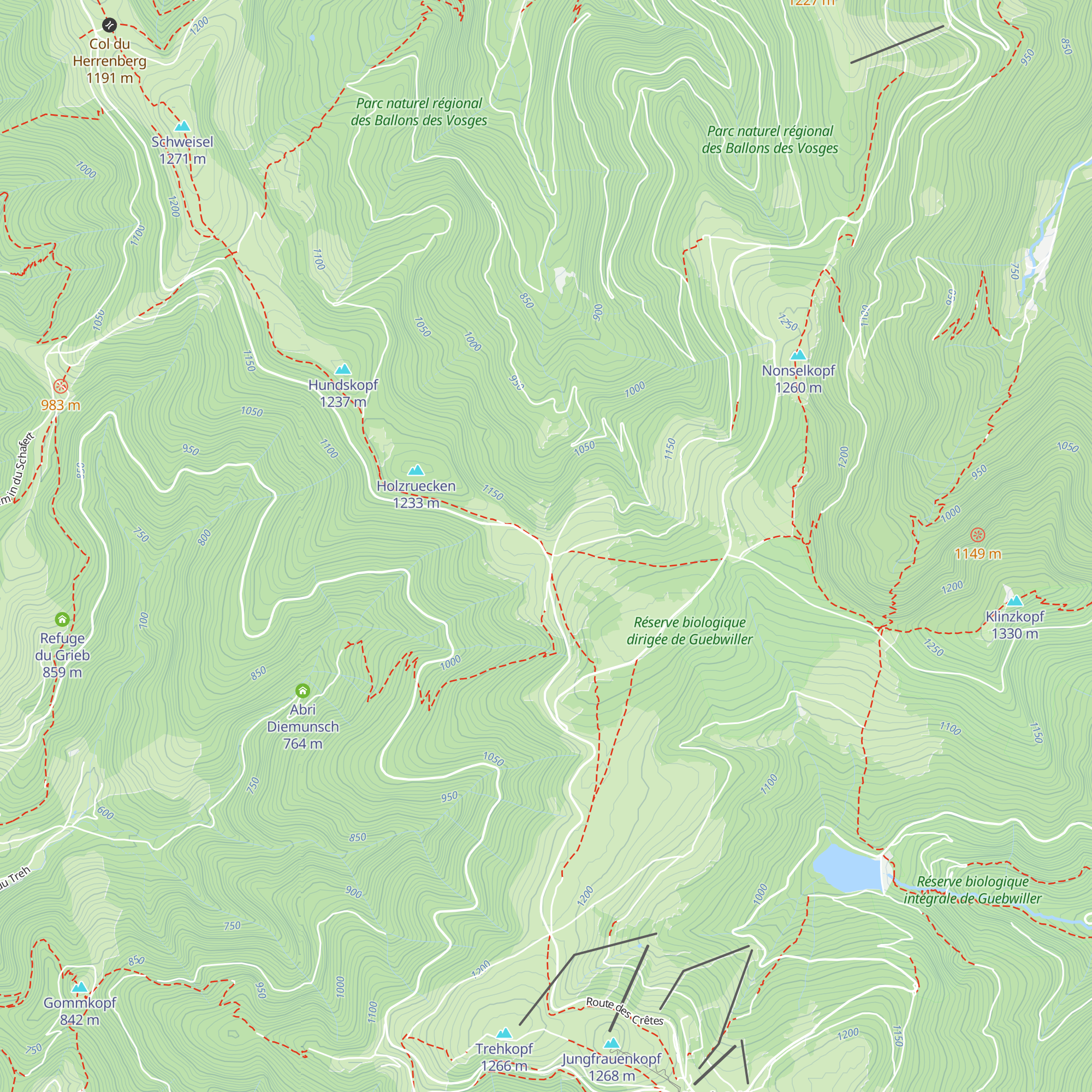 Refuge du Hahnenbrunnen map