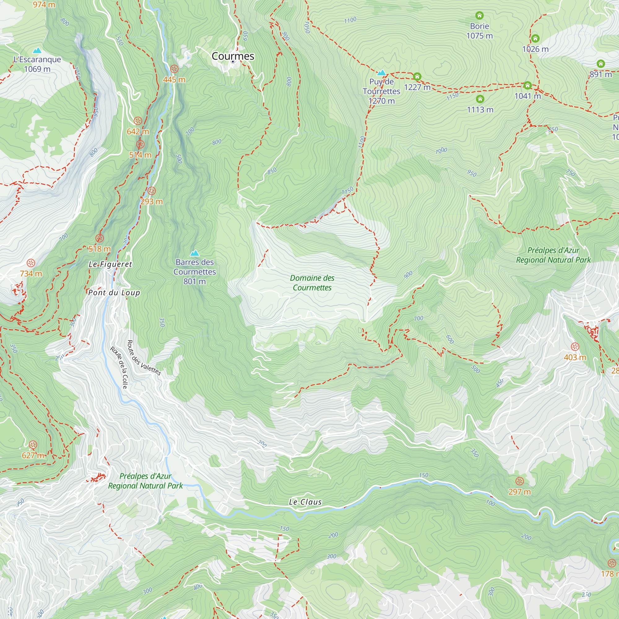 Centre des Courmettes map