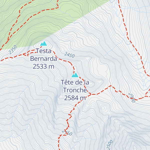 Map of Tête de la Tronche