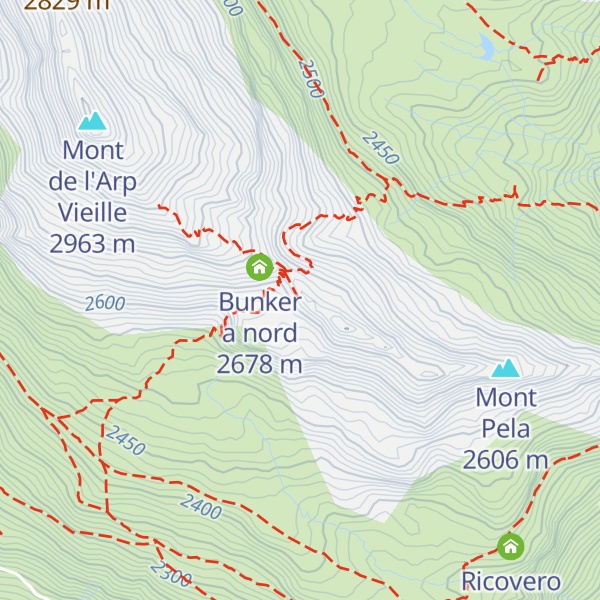 Map of Bunker a sud