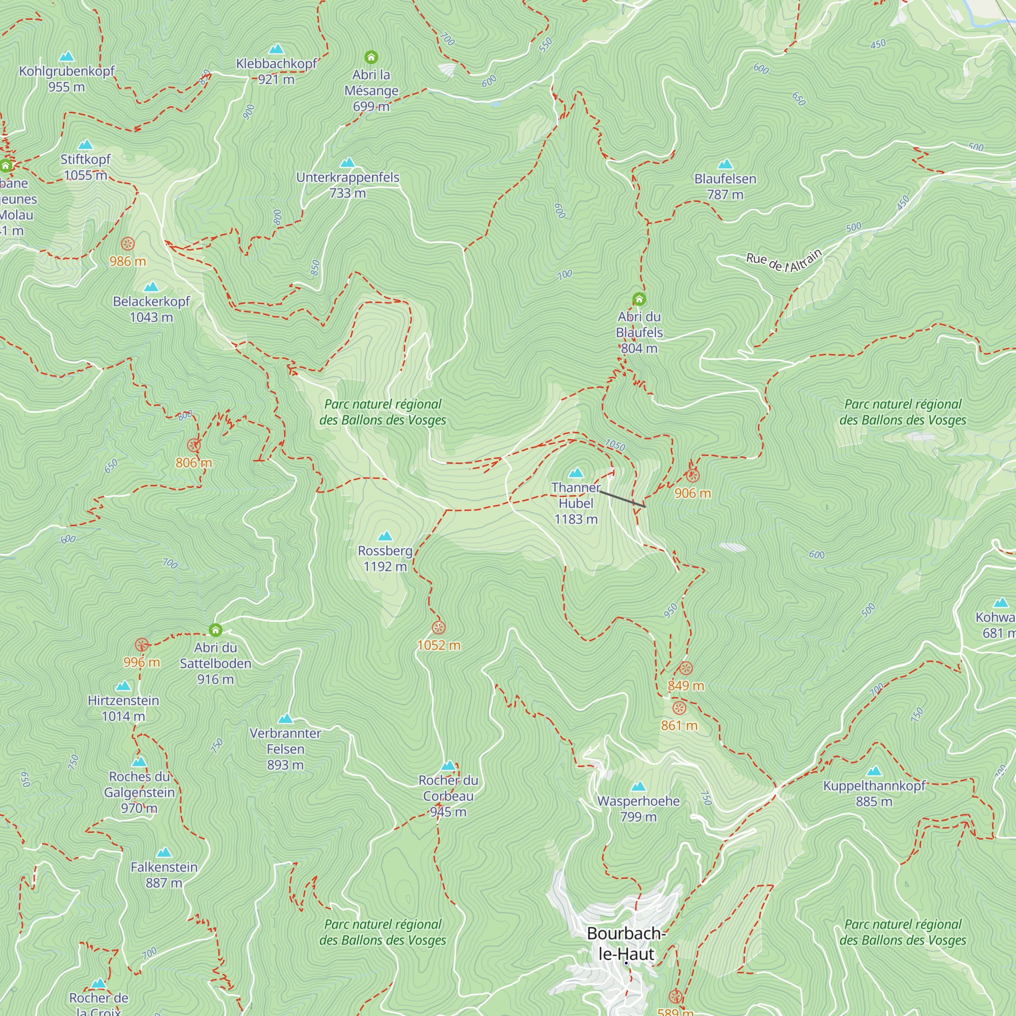 Refuge du Ski Club Rossberg (SCR-Thann) map