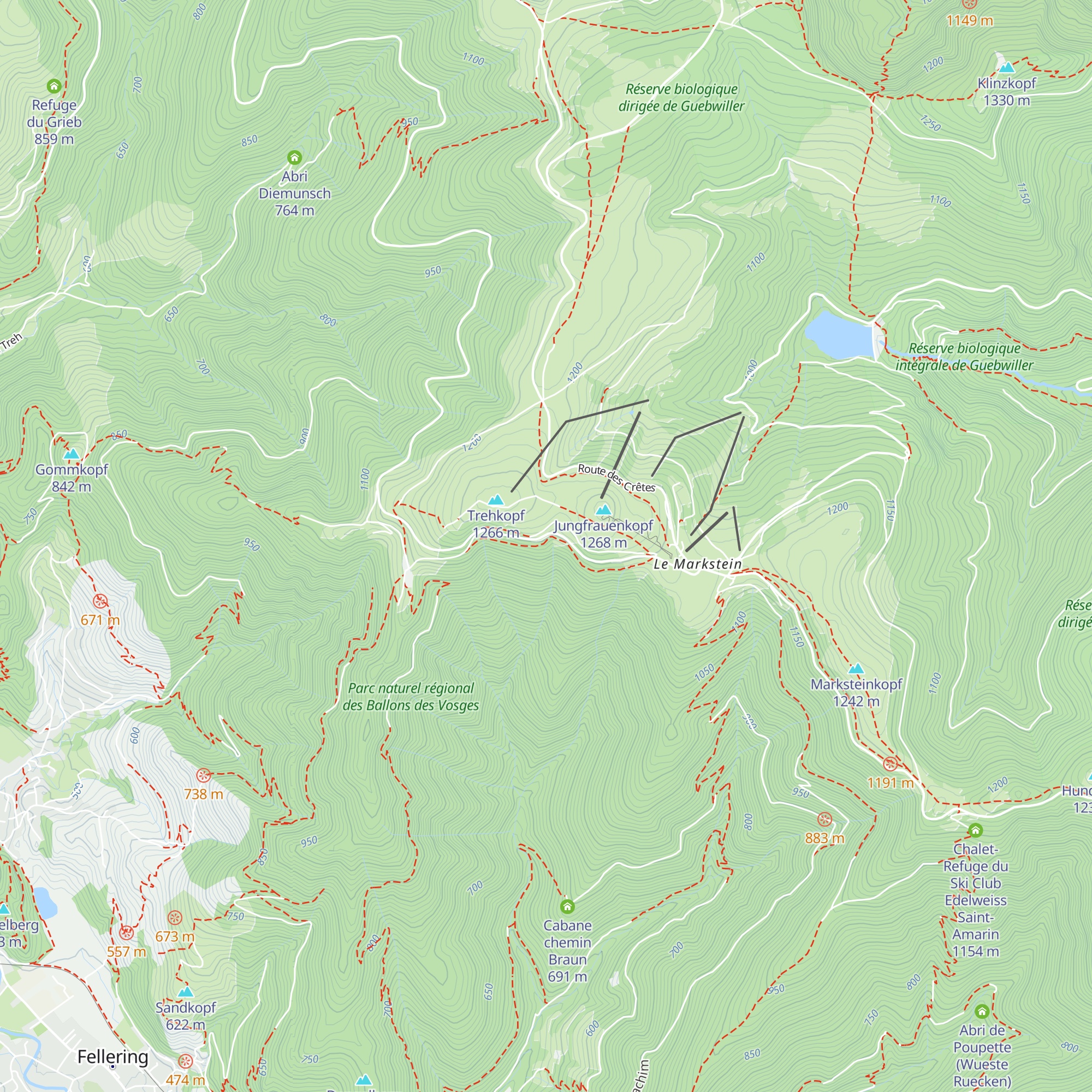 Refuge du Treh map
