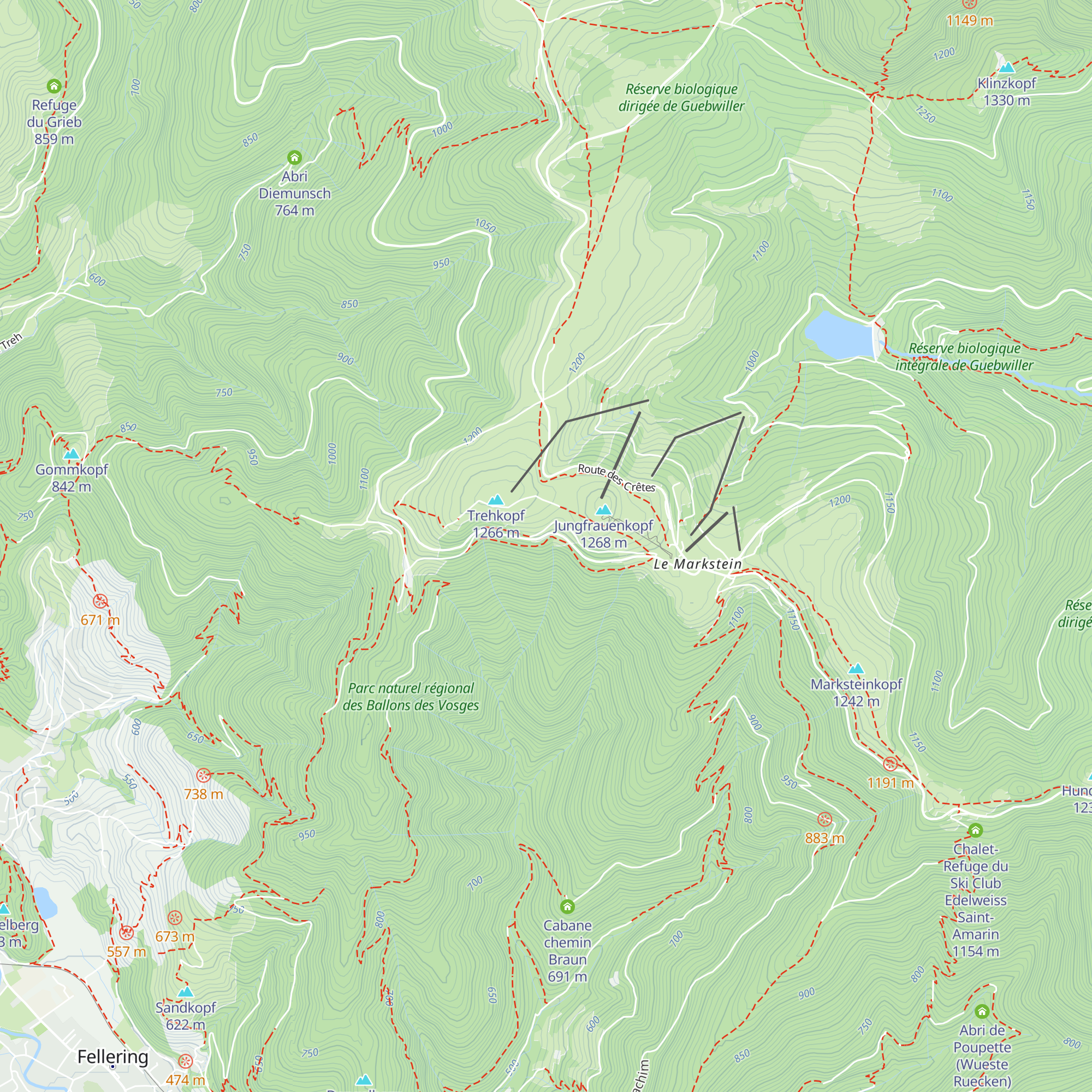 Refuge du Treh map