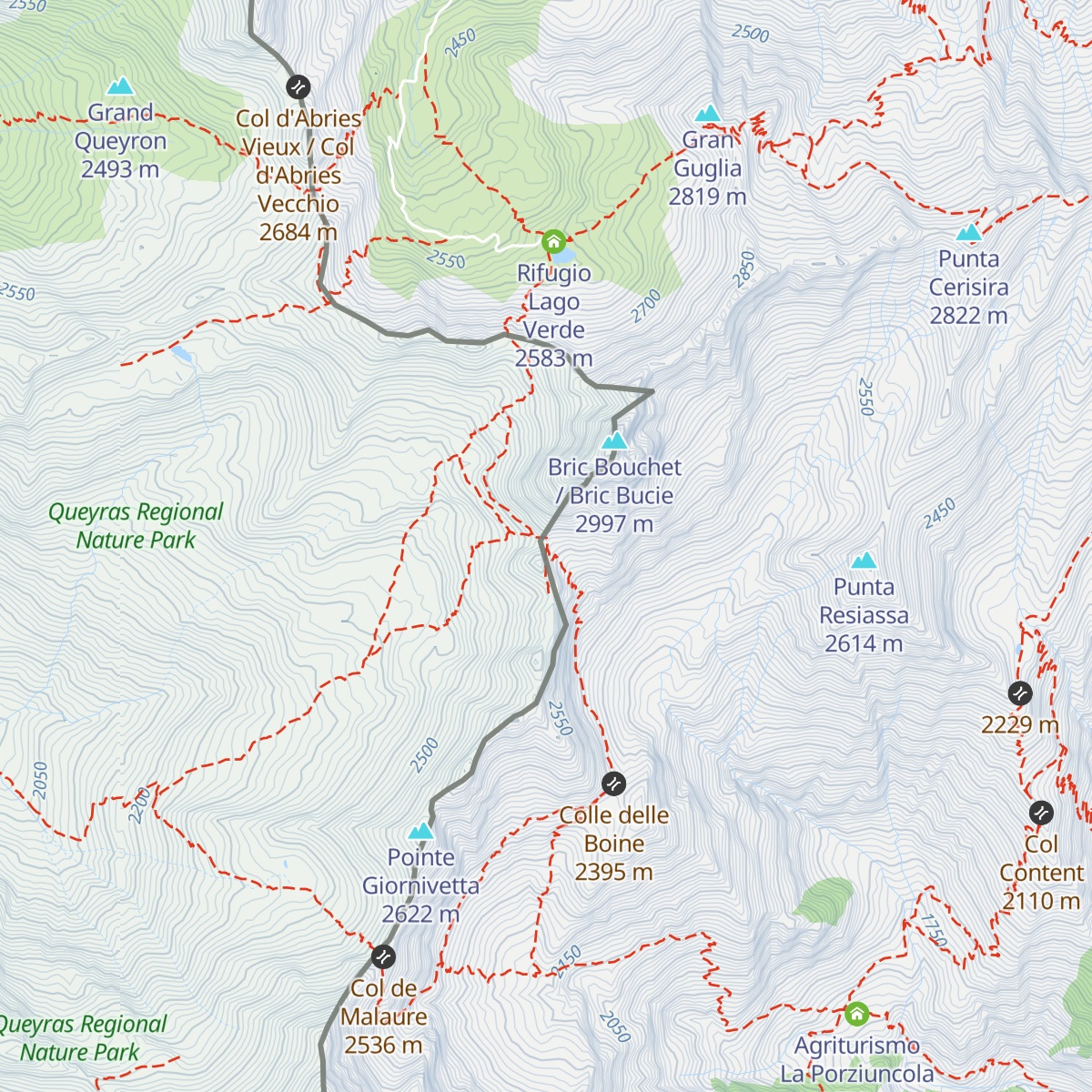 Bivacco Nino Soardi map