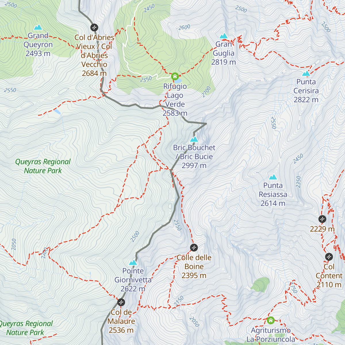 Bivacco Nino Soardi map