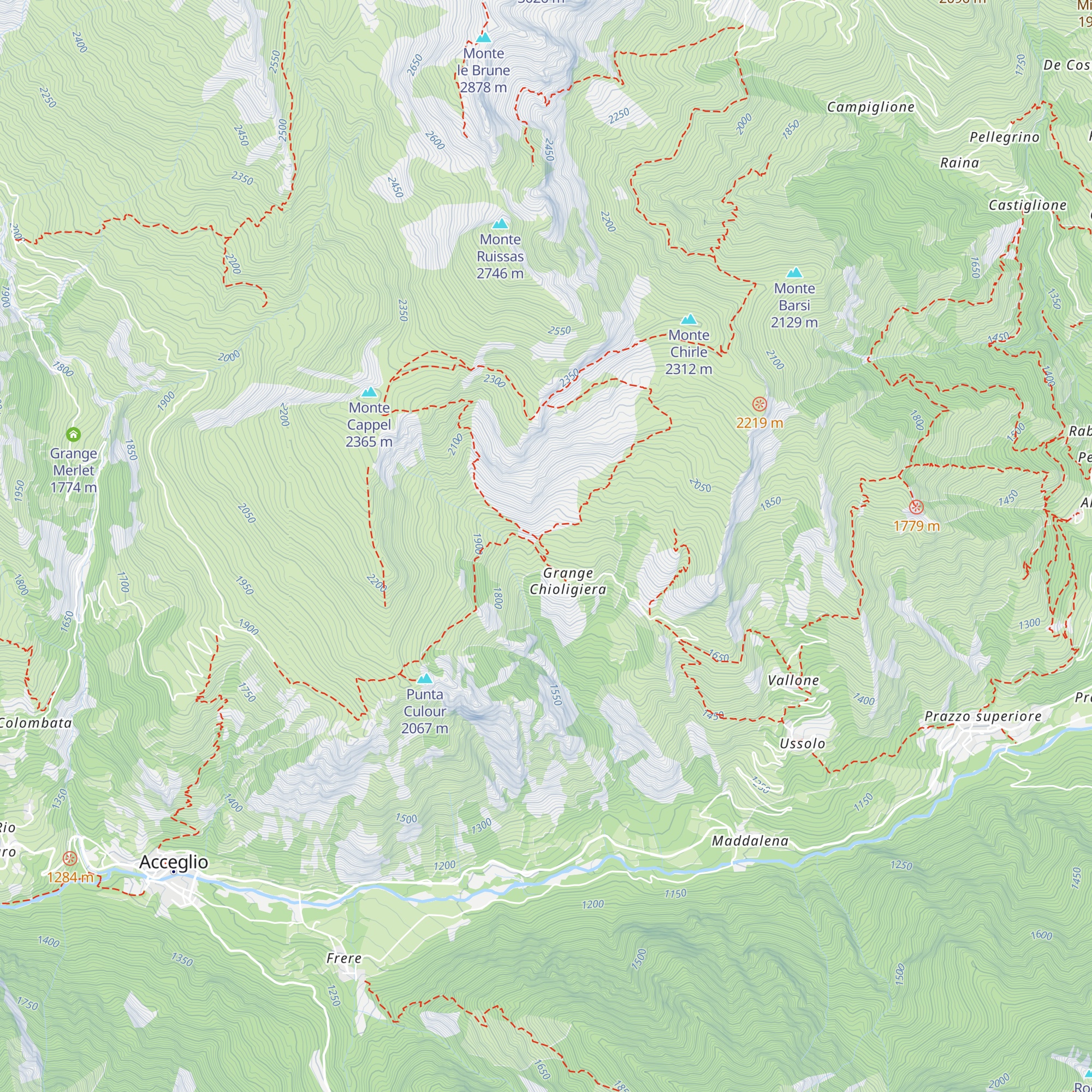 Capanna Ussolo map
