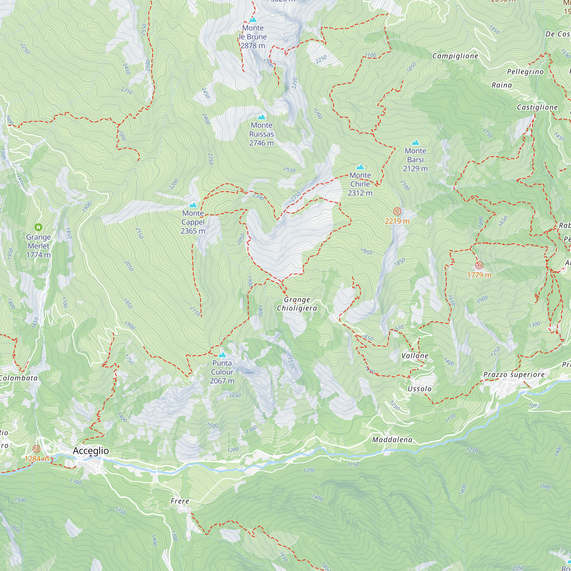 Capanna Ussolo map
