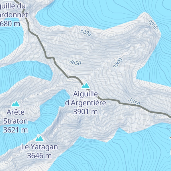 Map of Aiguille d'Argentière