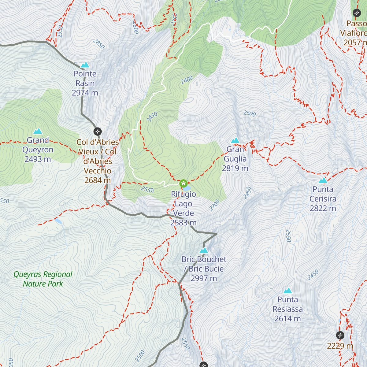 Rifugio Lago Verde map