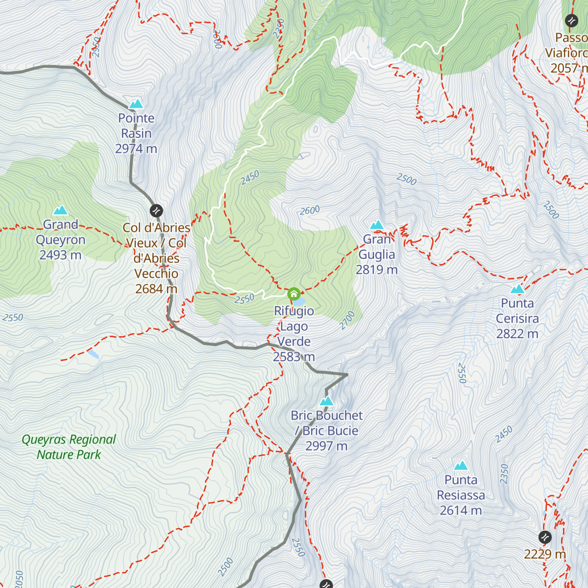 Rifugio Lago Verde map