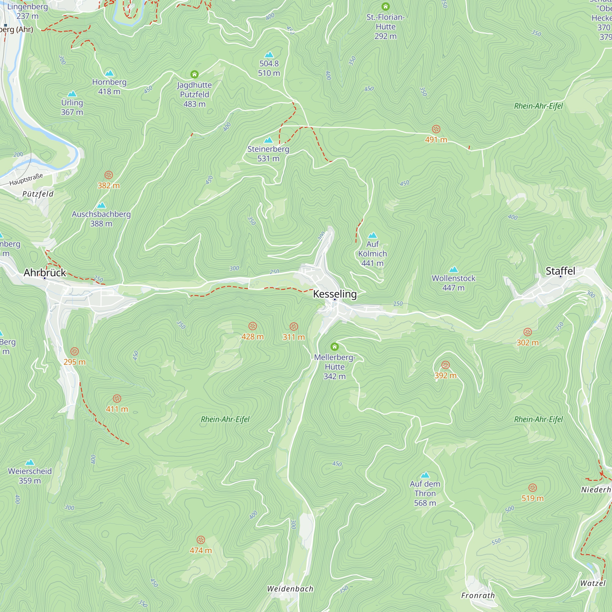 Schulwald-Hütte map