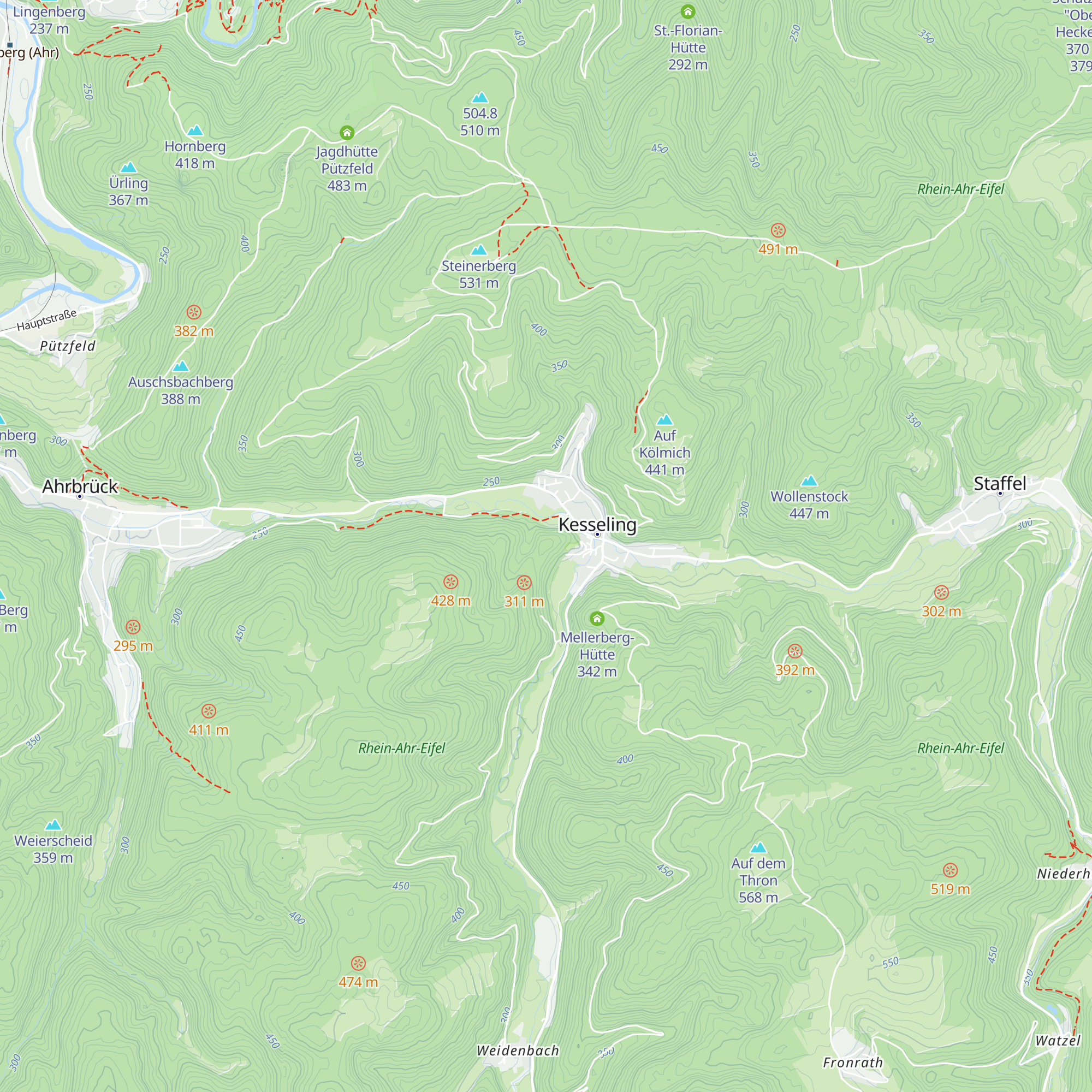 Schulwald-Hütte map