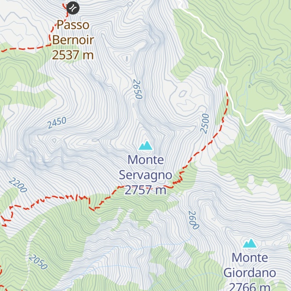Map of Monte Servagno