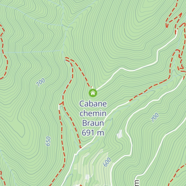 Map of Cabane chemin Braun