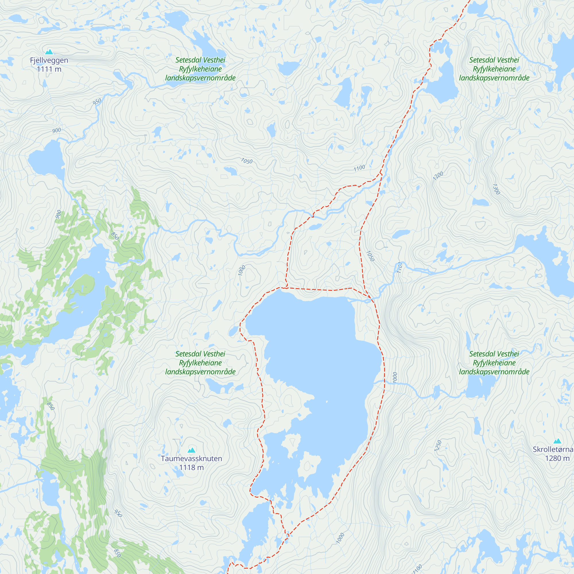 Heibergtunet Storevatn map
