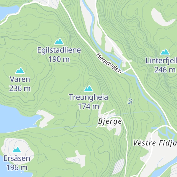 Map of Treungheia