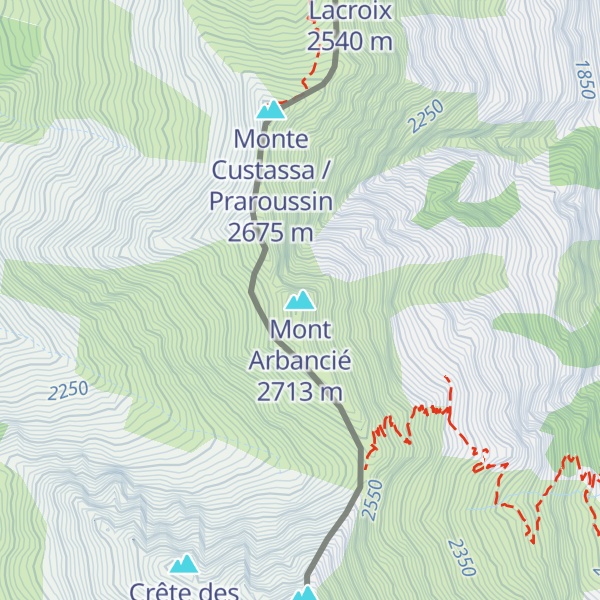 Map of Mont Arbancié