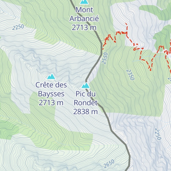 Map of Pic du Rondet