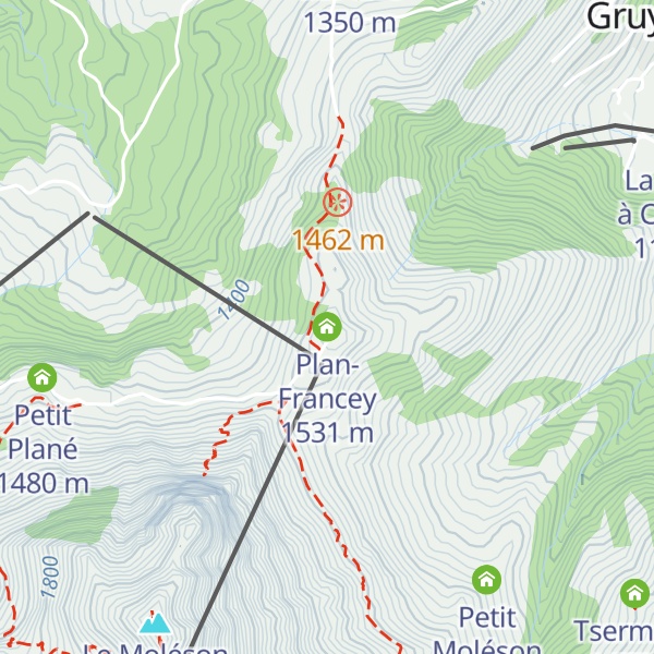 Map of Plan-Francey
