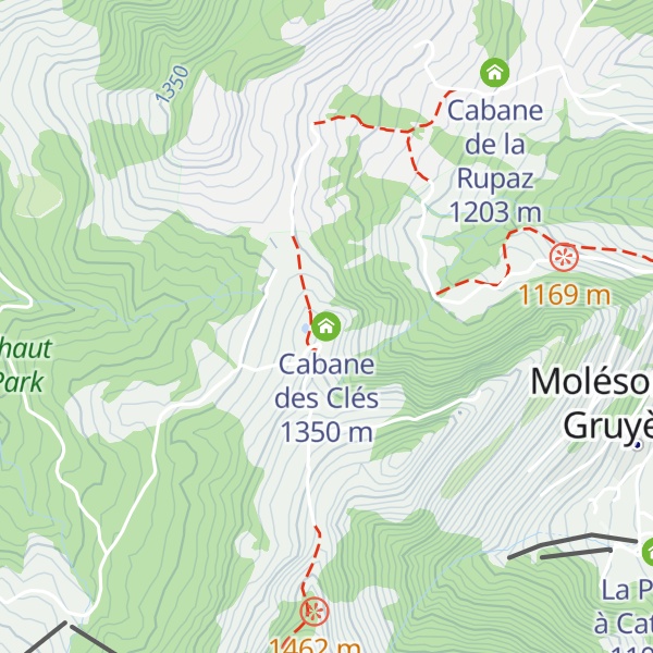Map of Cabane des Clés