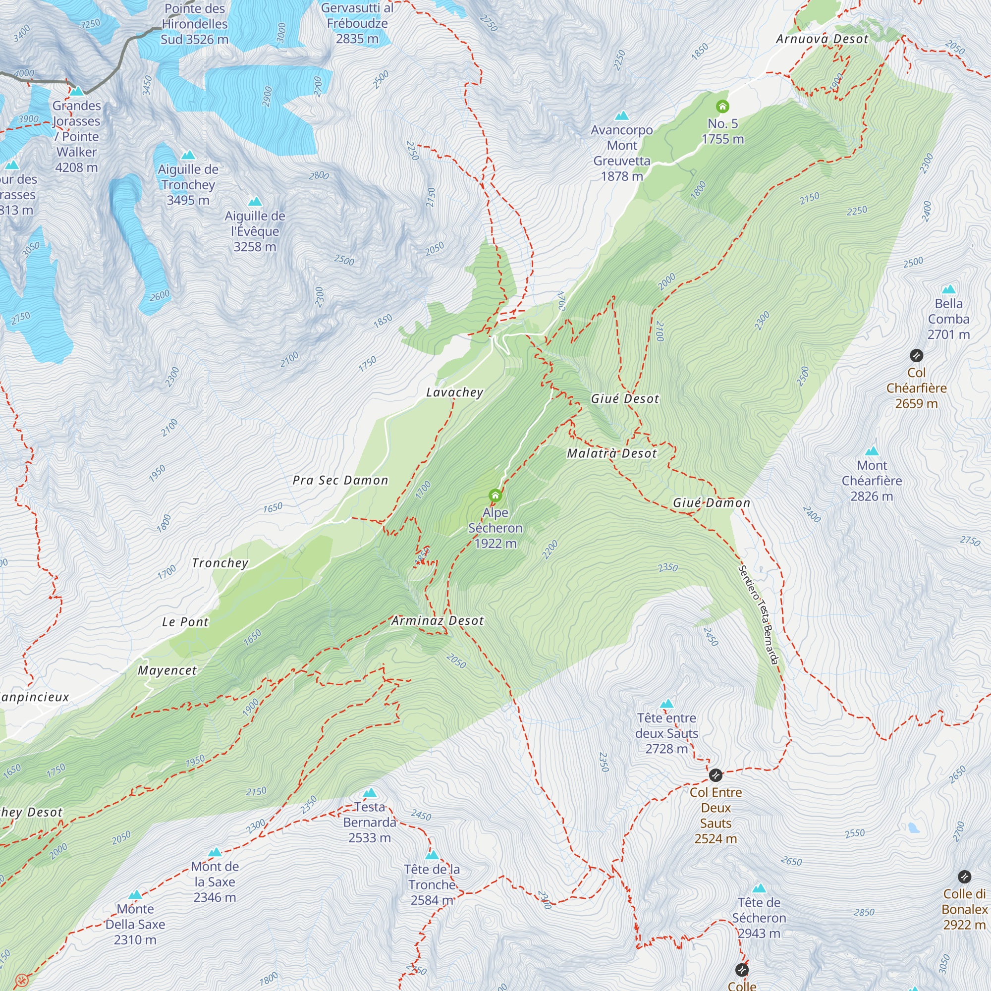 Alpe Sécheron map