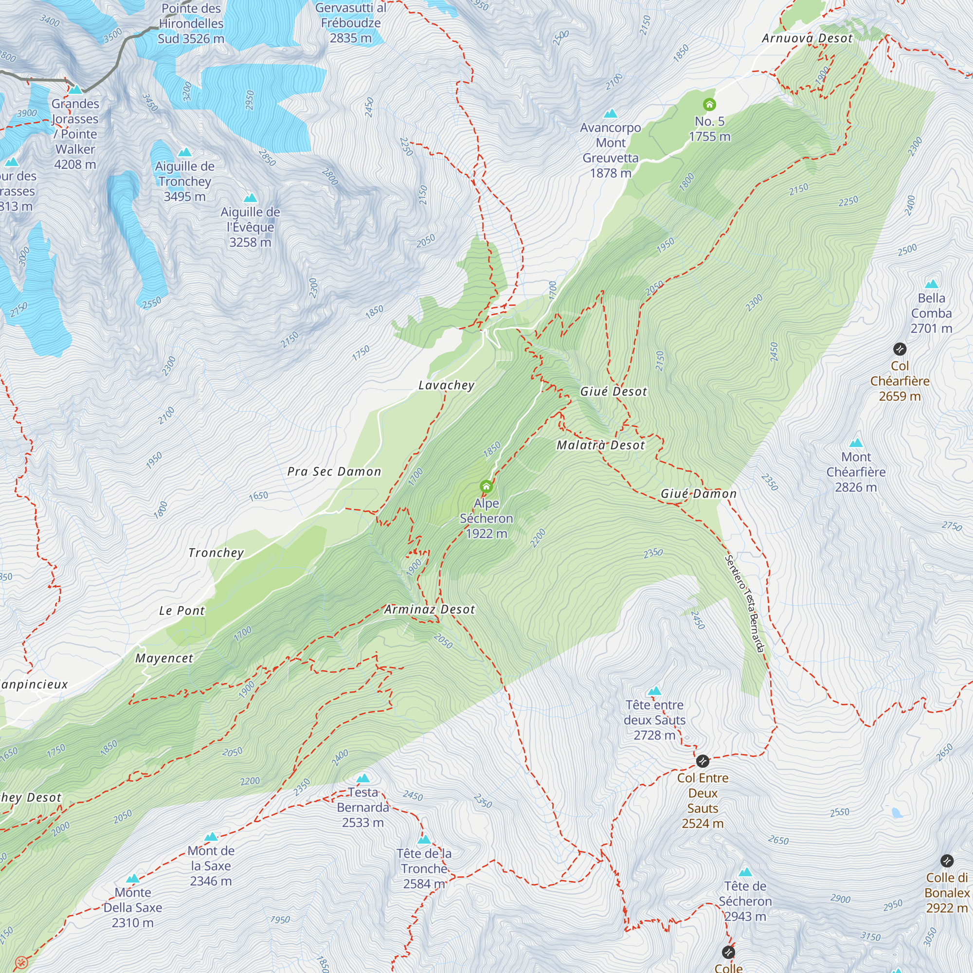 Alpe Sécheron map