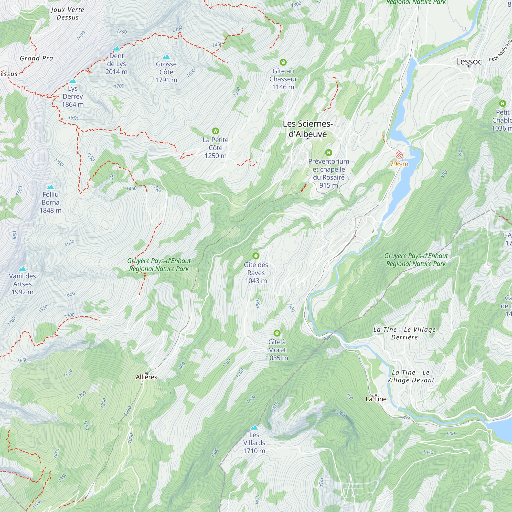 Gîte des Raves map