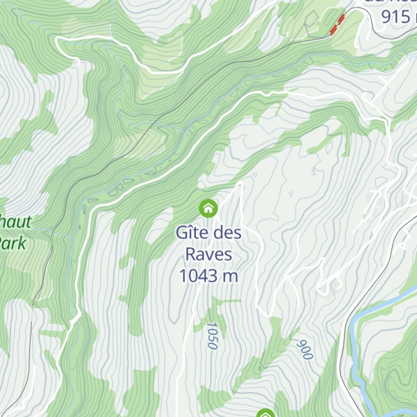 Map of Gîte des Raves