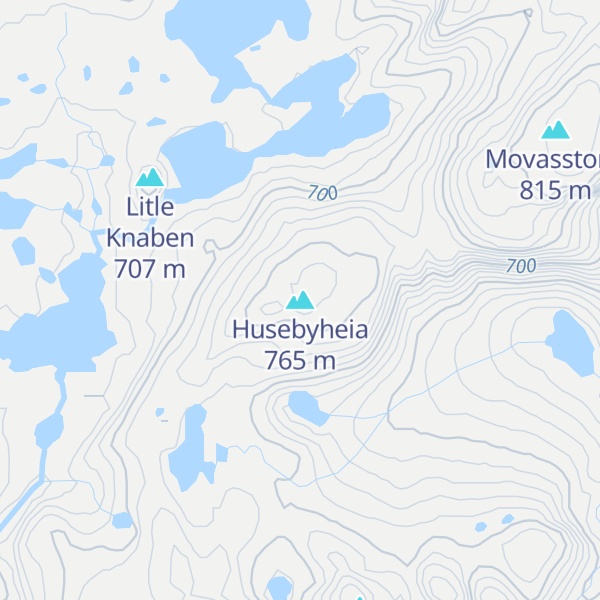 Map of Husebyheia