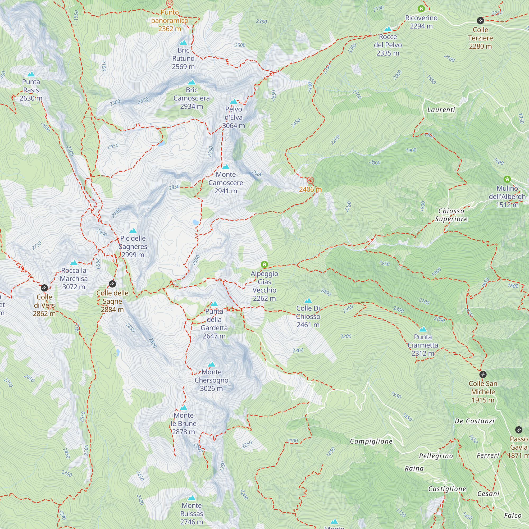 Alpeggio Gias Vecchio map