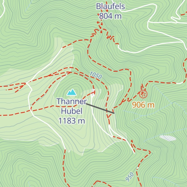 Map of Refuge Club Vosgien du Thanner Hubel