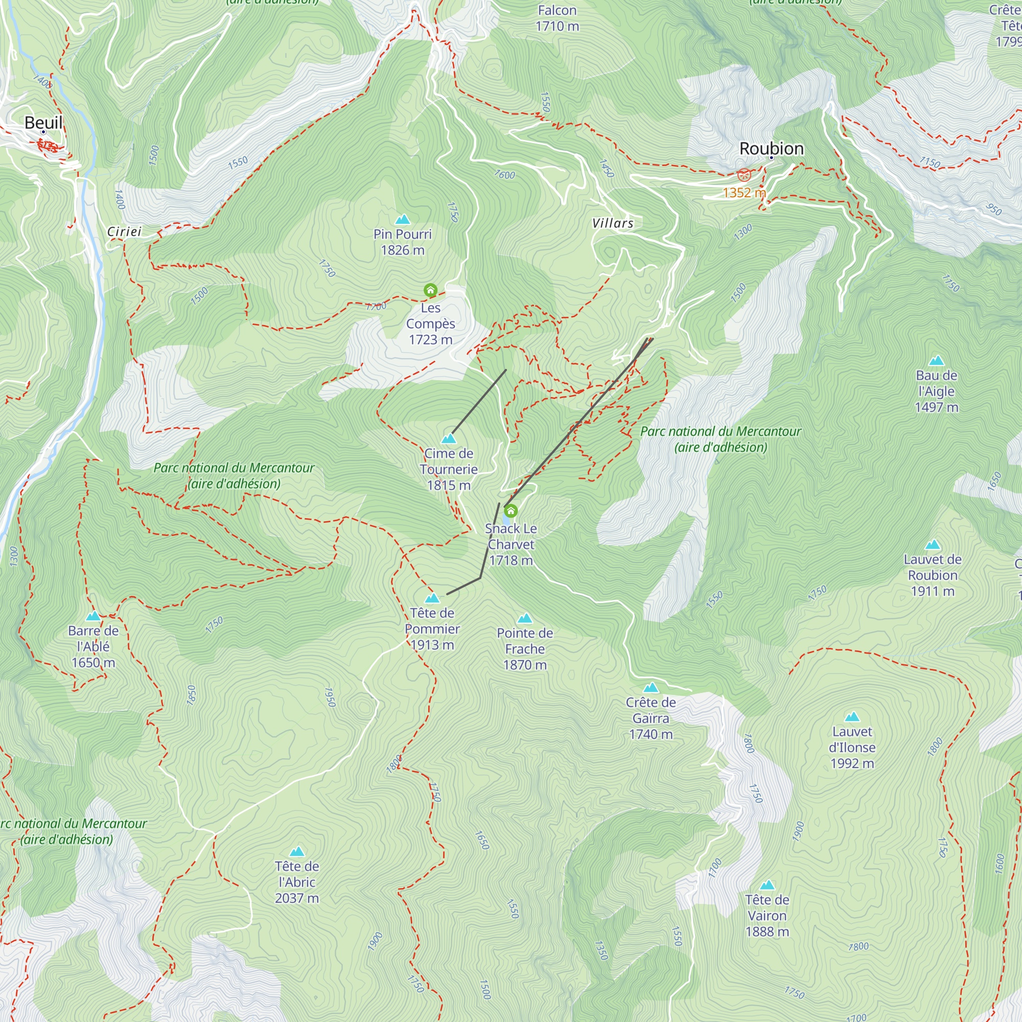 Snack Le Charvet map