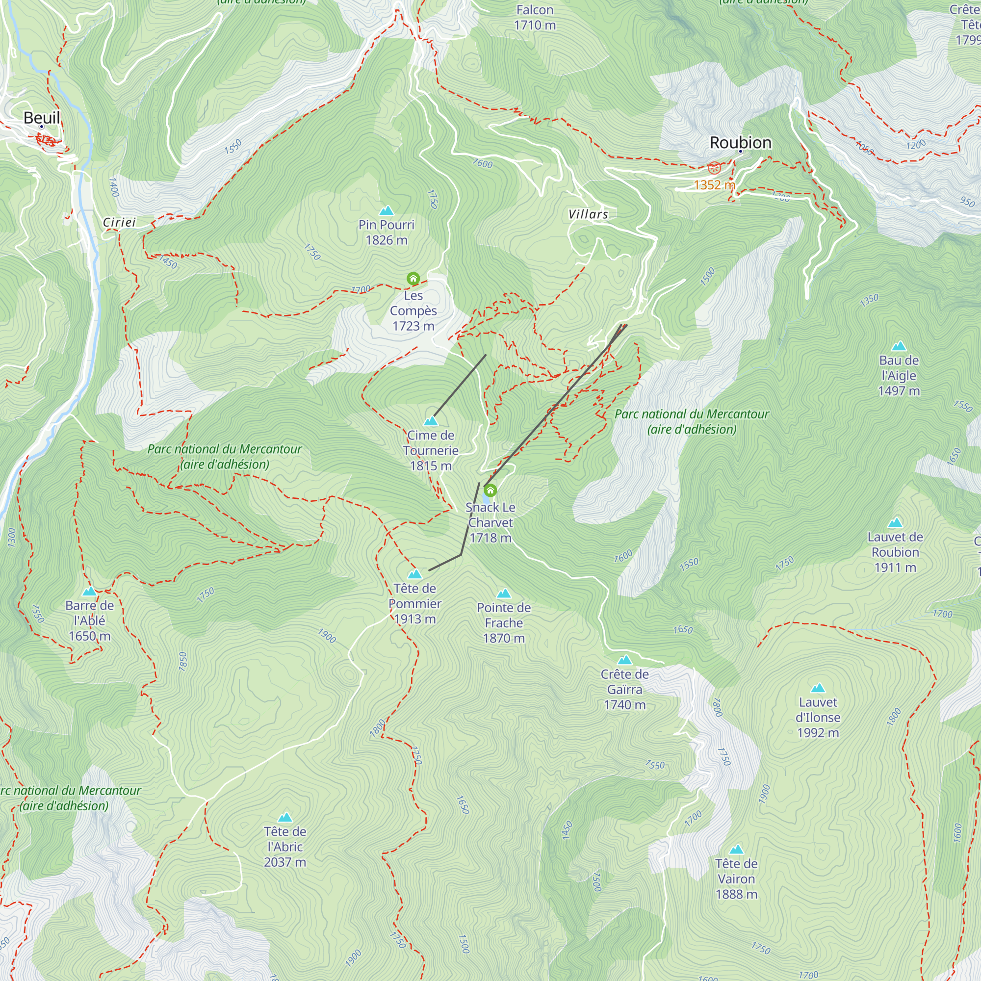 Snack Le Charvet map