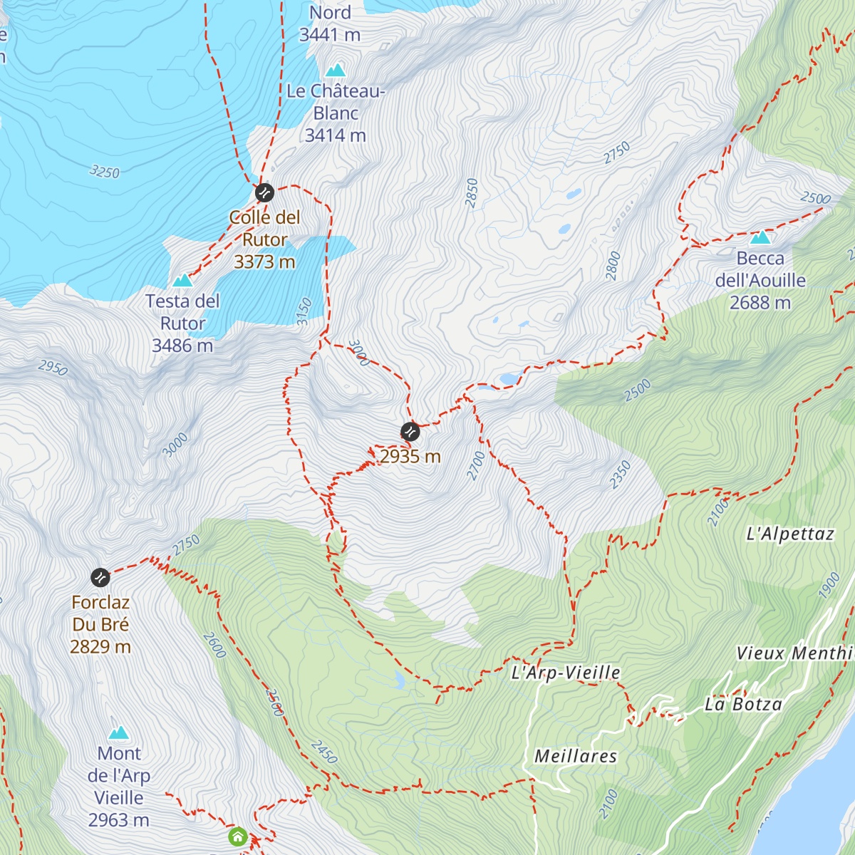 Rifugio degli Angeli map
