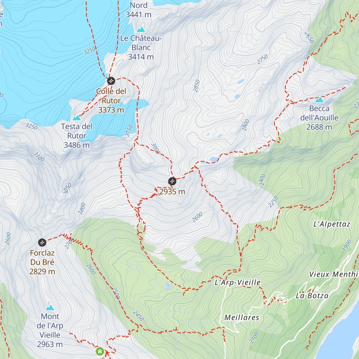 Rifugio degli Angeli map