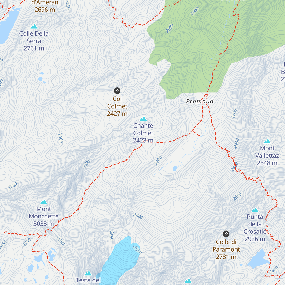 Bivacco Cosimo Zappelli map