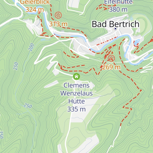 Map of Clemens Wenzelaus Hütte