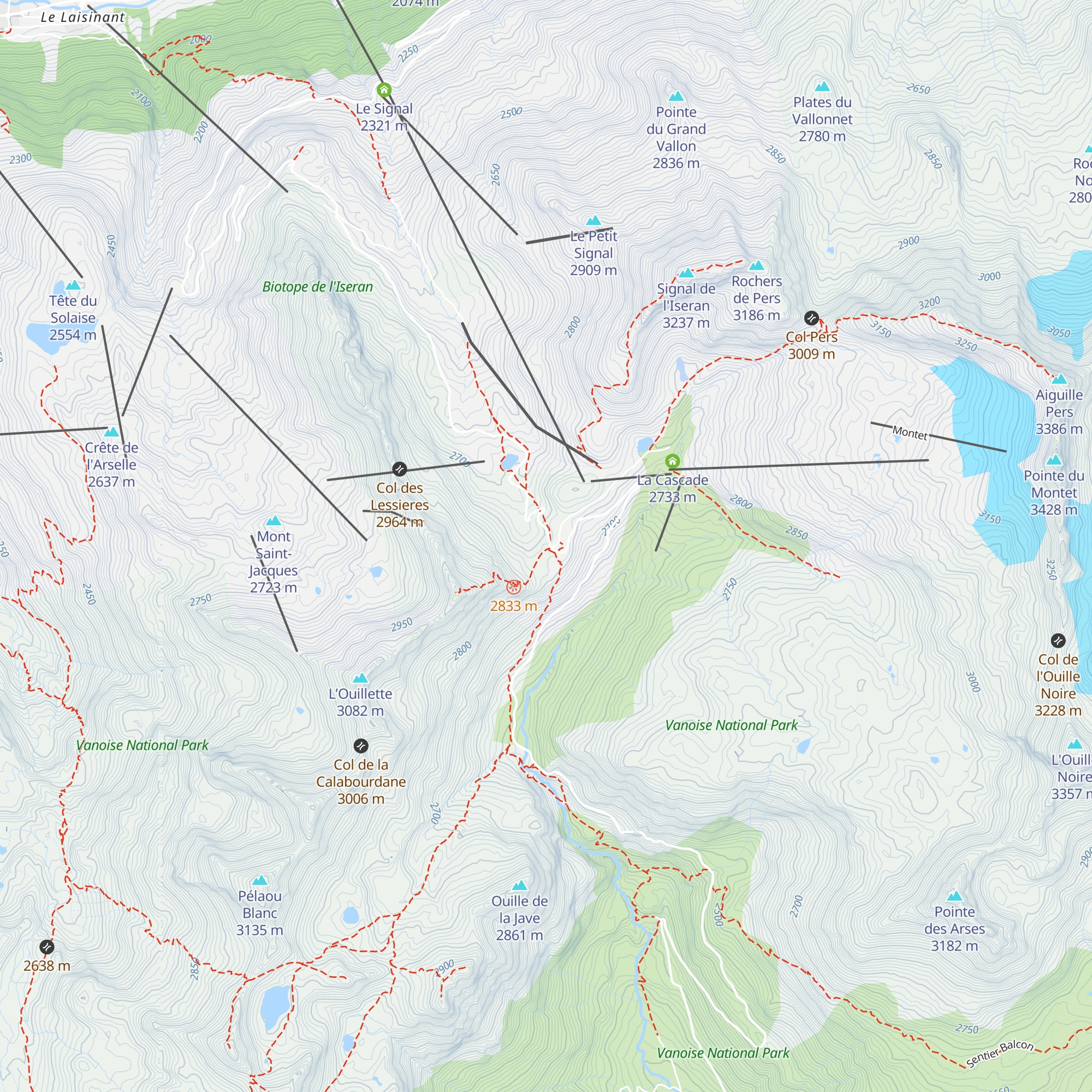Restaurant du Col de l'Iseran map