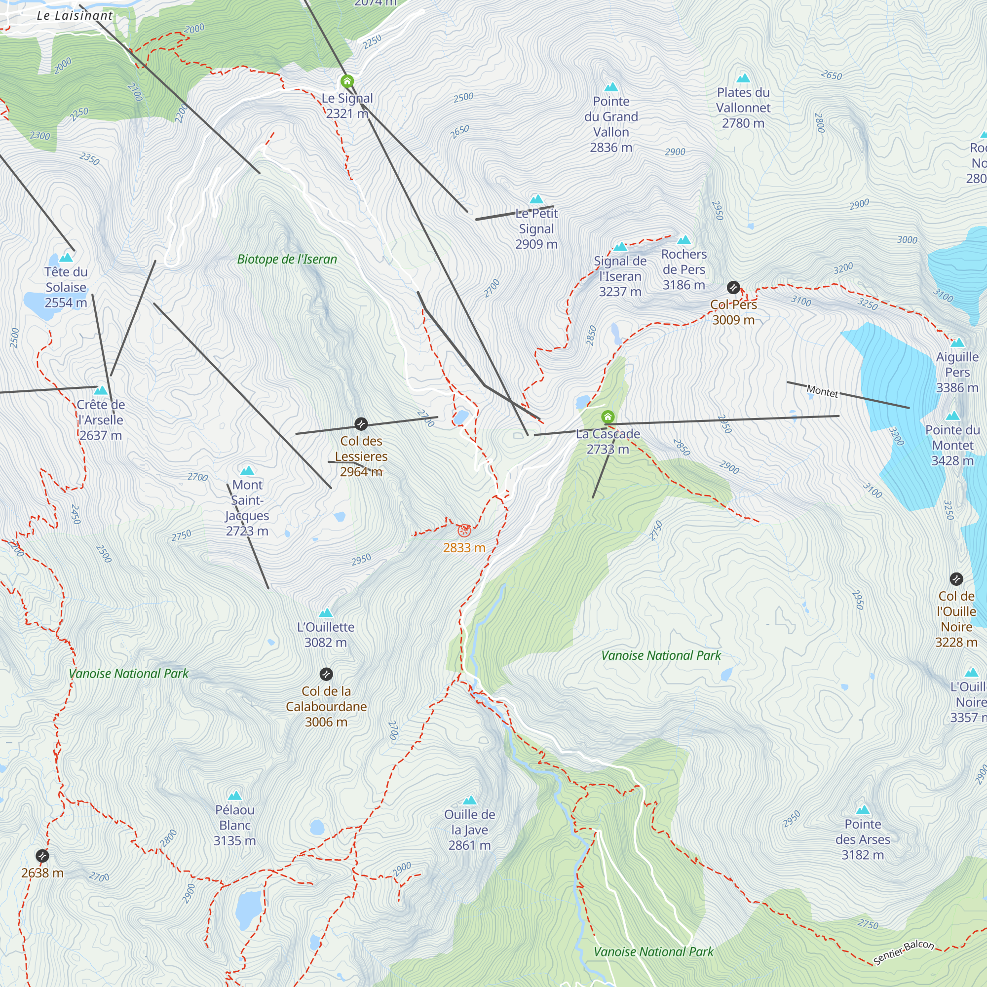 Restaurant du Col de l'Iseran map