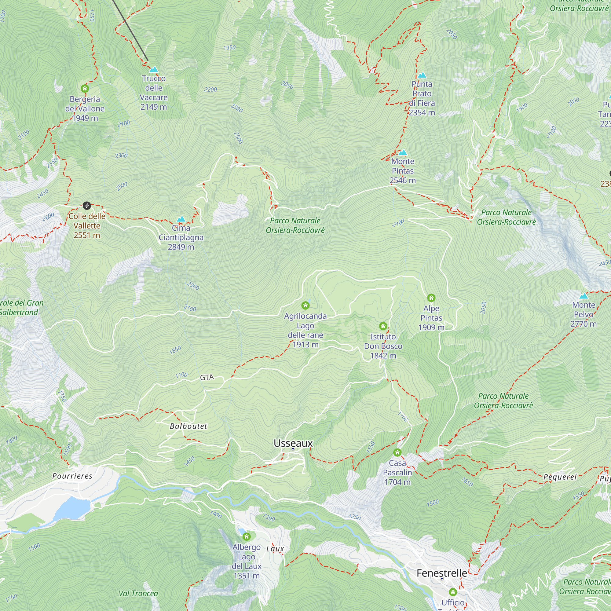 Agrilocanda Lago delle rane map