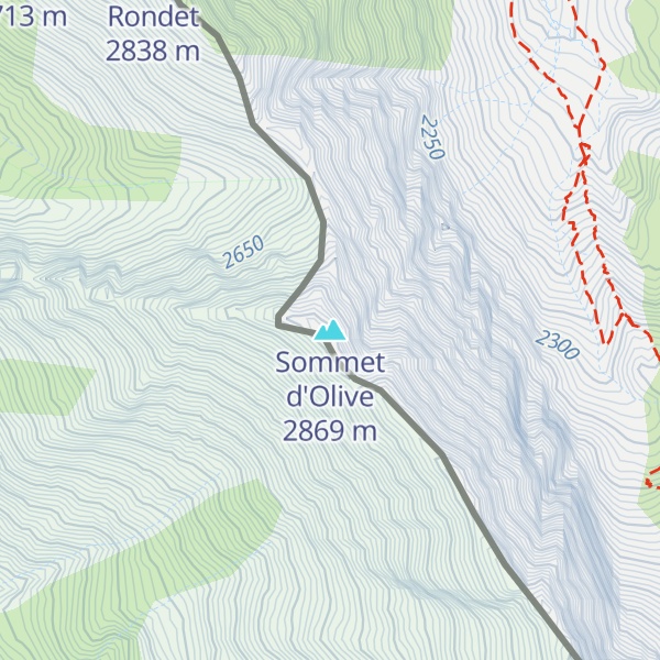 Map of Sommet d'Olive