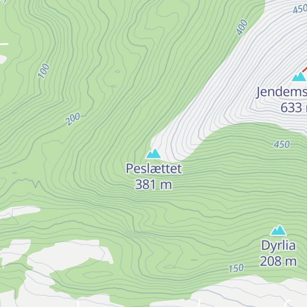 Map of Peslættet