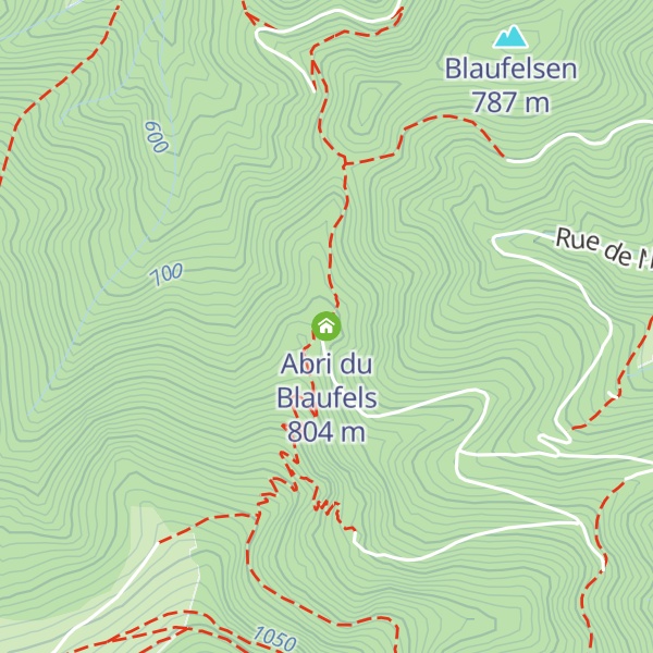Map of Abri du Blaufels