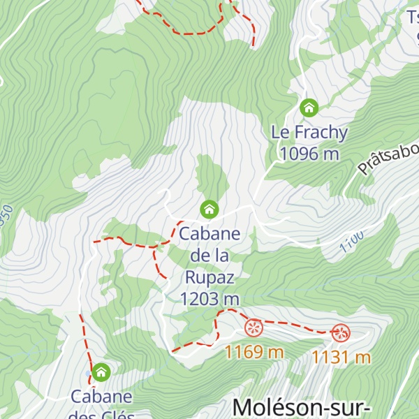 Map of Cabane de la Rupaz