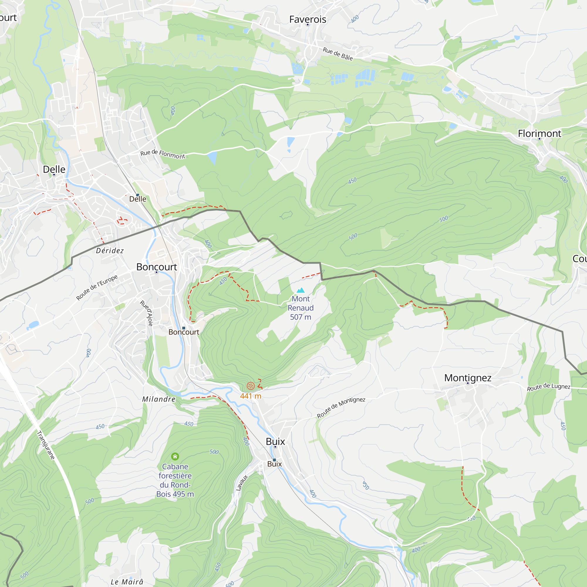 Cabane  du Mont-Renaud map