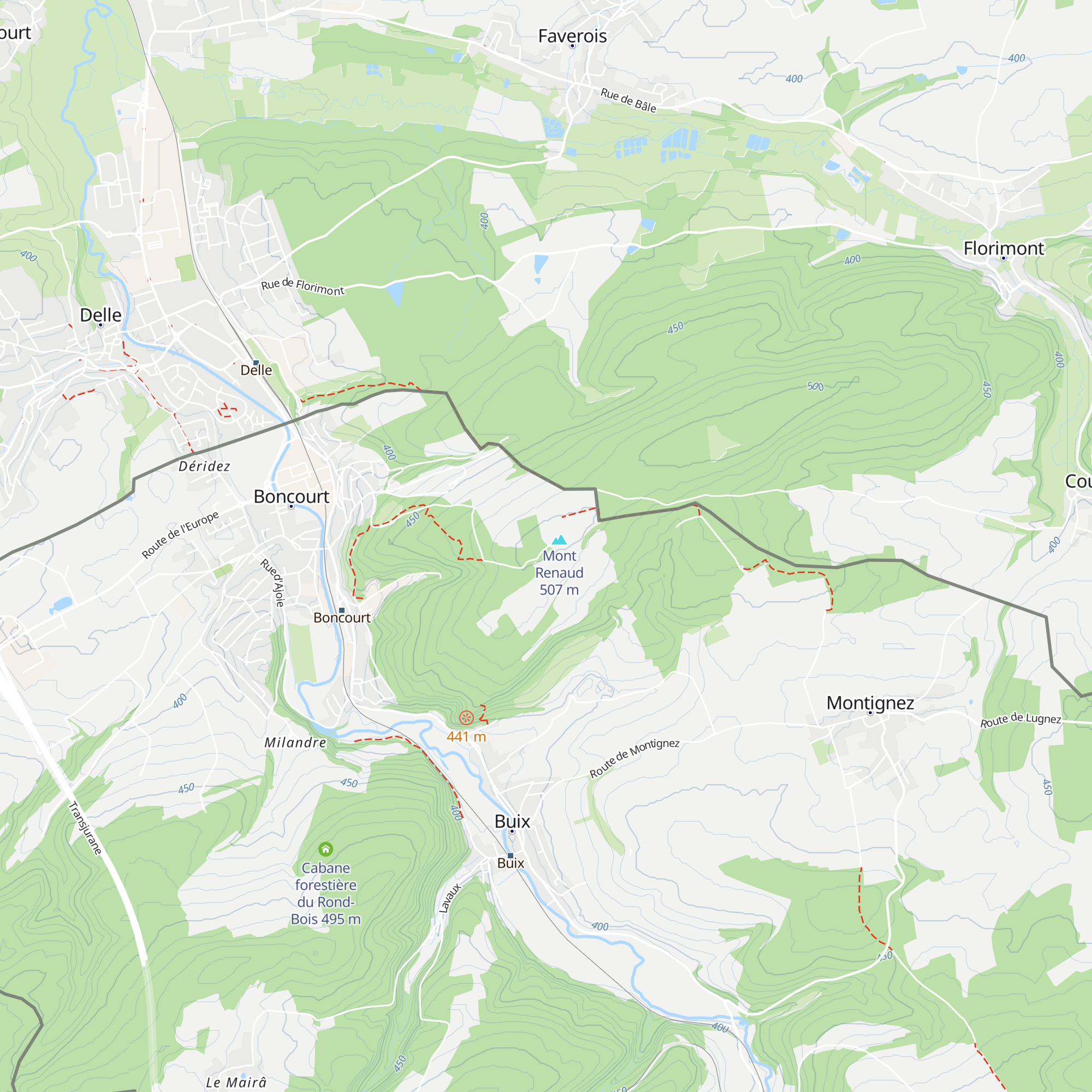 Cabane  du Mont-Renaud map